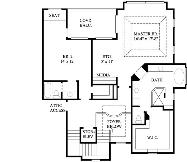 Upper/Second Floor Plan: 62-129