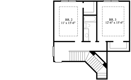 Upper/Second Floor Plan: 62-132