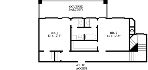 Upper/Second Floor Plan: 62-141