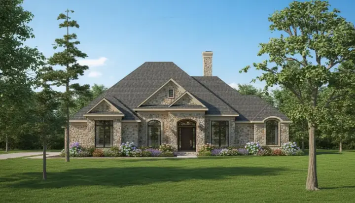 Traditional house plans 62-144 - front exterior, 3,103 sq ft, 3 bed, 2 bath house plans | Monster House Plans