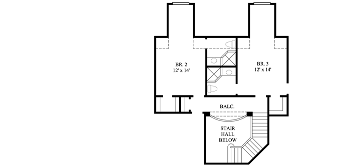 Upper/Second Floor Plan: 62-145
