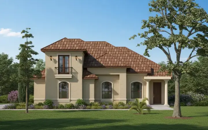 Mediterranean house plans 62-150 - front exterior, 3,201 sq ft, 3 bed, 2 bath house plans | Monster House Plans