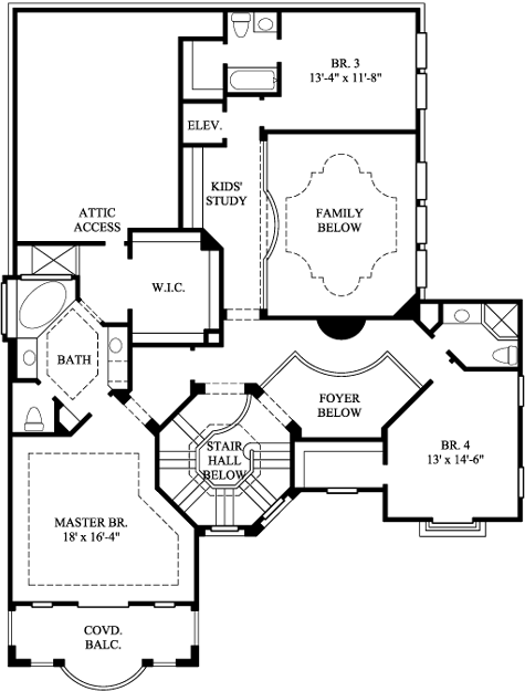 Upper/Second Floor Plan: 62-152