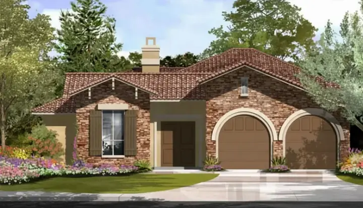 Spanish house plans 62-156 - front exterior, 3,238 sq ft, 3 bed, 2 bath house plans | Monster House Plans