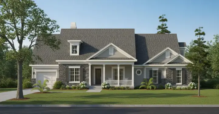 Country house plans 62-158 - front exterior, 3,242 sq ft, 4 bed, 3 bath house plans | Monster House Plans