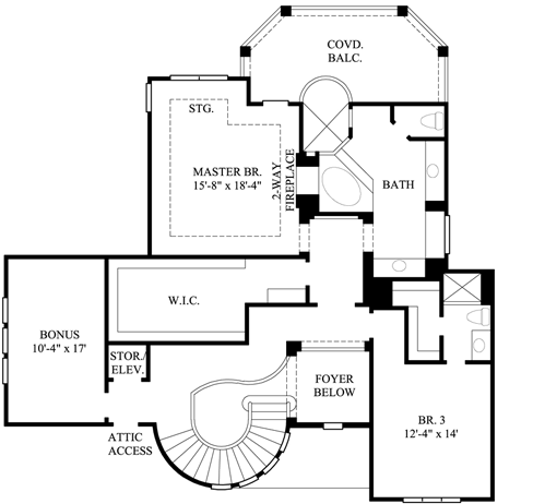 Upper/Second Floor Plan: 62-161