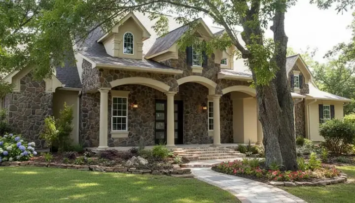 French Country house plans 62-162 - front exterior, 3,253 sq ft, 3 bed, 3 bath house plans | Monster House Plans