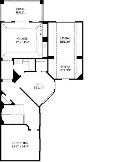 Upper/Second Floor Plan: 62-166
