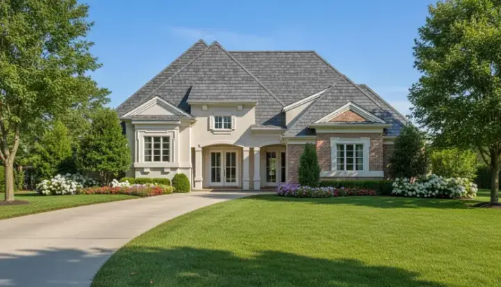 French Country house plans 62-167 - front exterior, 3,287 sq ft, 3 bed, 3 bath house plans | Monster House Plans
