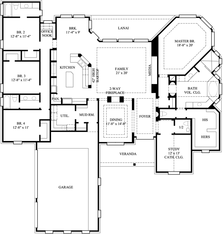 Main Floor Plan: 62-173