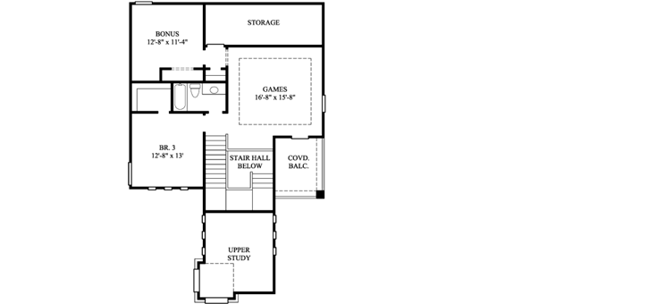 Upper/Second Floor Plan: 62-174
