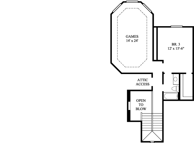 Upper/Second Floor Plan: 62-176