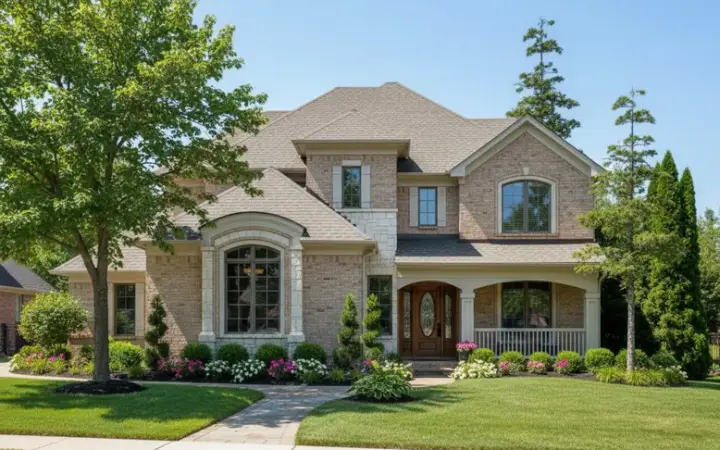European house plans 62-182 - front exterior, 3,441 sq ft, 3 bed, 3 bath house plans | Monster House Plans