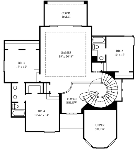 Upper/Second Floor Plan: 62-190
