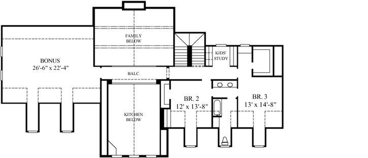 Upper/Second Floor Plan: 62-193