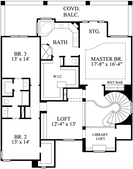 Upper/Second Floor Plan: 62-197
