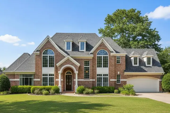 European house plans 62-203 - front exterior, 3,610 sq ft, 4 bed, 4 bath house plans | Monster House Plans