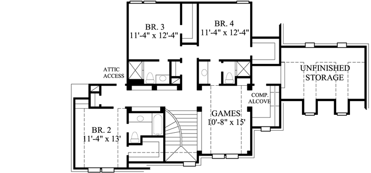 Upper/Second Floor Plan: 62-203