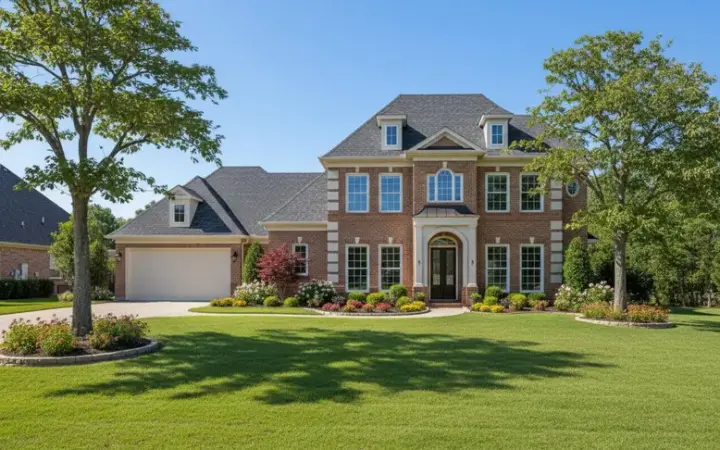 Southern Colonial house plans 62-207 - front exterior, 3,622 sq ft, 4 bed, 3 bath house plans | Monster House Plans
