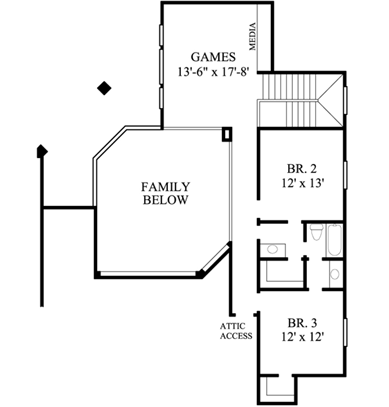 Upper/Second Floor Plan: 62-213