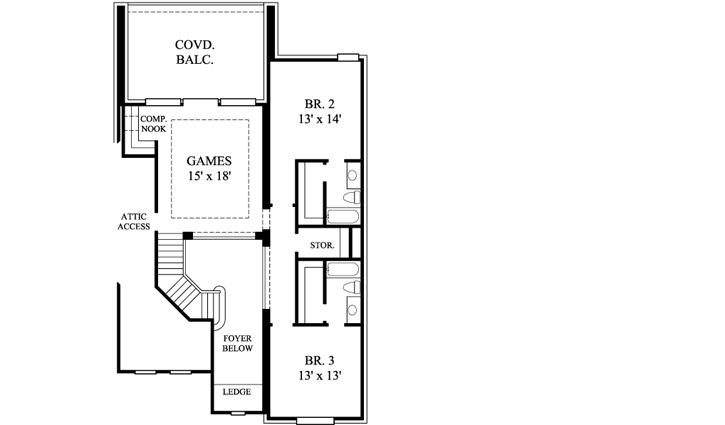 Upper/Second Floor Plan: 62-214
