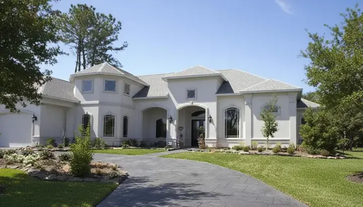 Mediterranean house plans 62-218 - front exterior, 3,676 sq ft, 3 bed, 2 bath house plans | Monster House Plans
