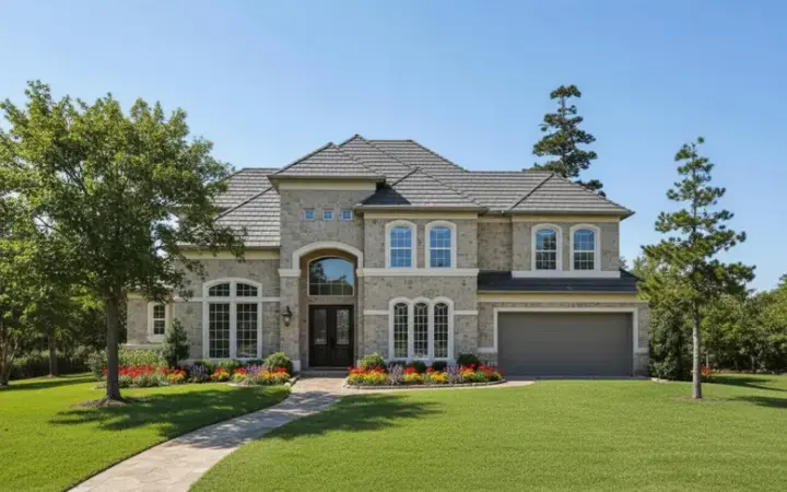 Mediterranean house plans 62-223 - front exterior, 3,688 sq ft, 4 bed, 3 bath house plans | Monster House Plans