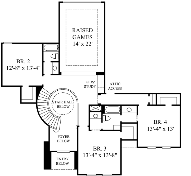 Upper/Second Floor Plan: 62-223