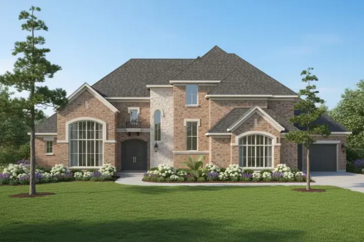 Mediterranean house plans 62-230 - front exterior, 3,742 sq ft, 4 bed, 3 bath house plans | Monster House Plans