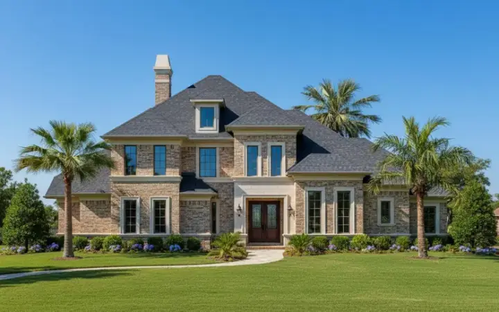 Traditional house plans 62-235 - front exterior, 3,765 sq ft, 3 bed, 3 bath house plans | Monster House Plans