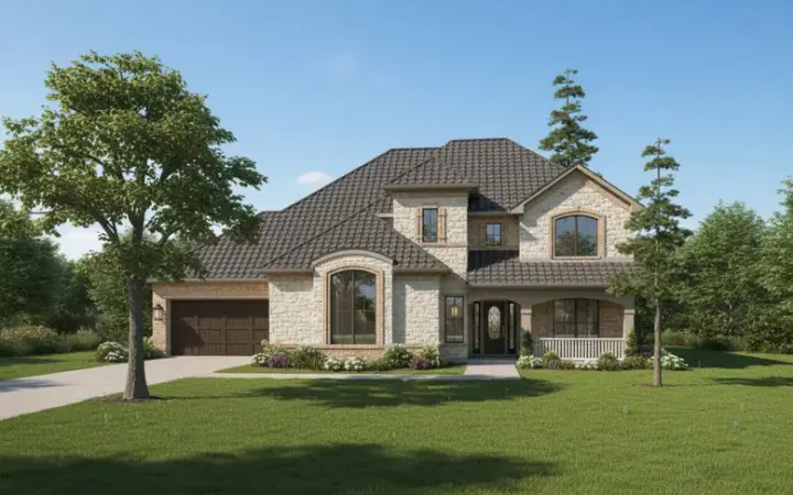 Mediterranean house plans 62-240 - front exterior, 3,806 sq ft, 3 bed, 3 bath house plans | Monster House Plans