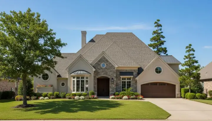French Country house plans 62-241 - front exterior, 3,812 sq ft, 3 bed, 3 bath house plans | Monster House Plans