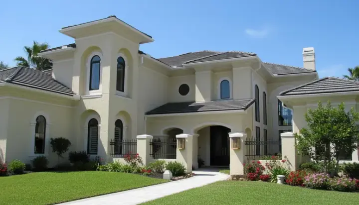 Mediterranean house plans 62-251 - front exterior, 3,797 sq ft, 4 bed, 4 bath house plans | Monster House Plans