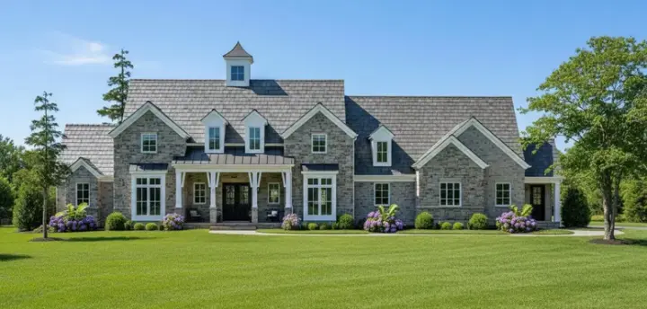 Country house plans 62-253 - front exterior, 3,892 sq ft, 4 bed, 3 bath house plans | Monster House Plans