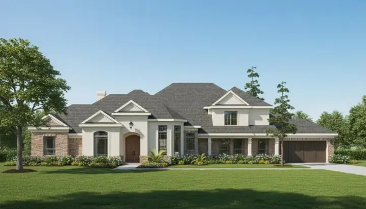 Mediterranean house plans 62-259 - front exterior, 3,908 sq ft, 4 bed, 3 bath house plans | Monster House Plans