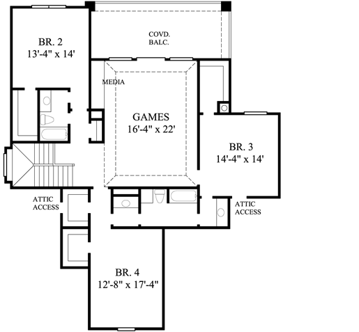 Upper/Second Floor Plan: 62-261