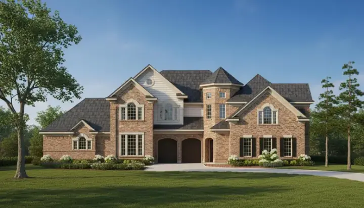 Traditional house plans 62-270 - front exterior, 3,986 sq ft, 5 bed, 4 bath house plans | Monster House Plans