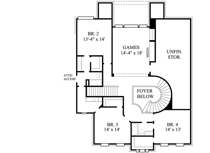 Upper/Second Floor Plan: 62-272