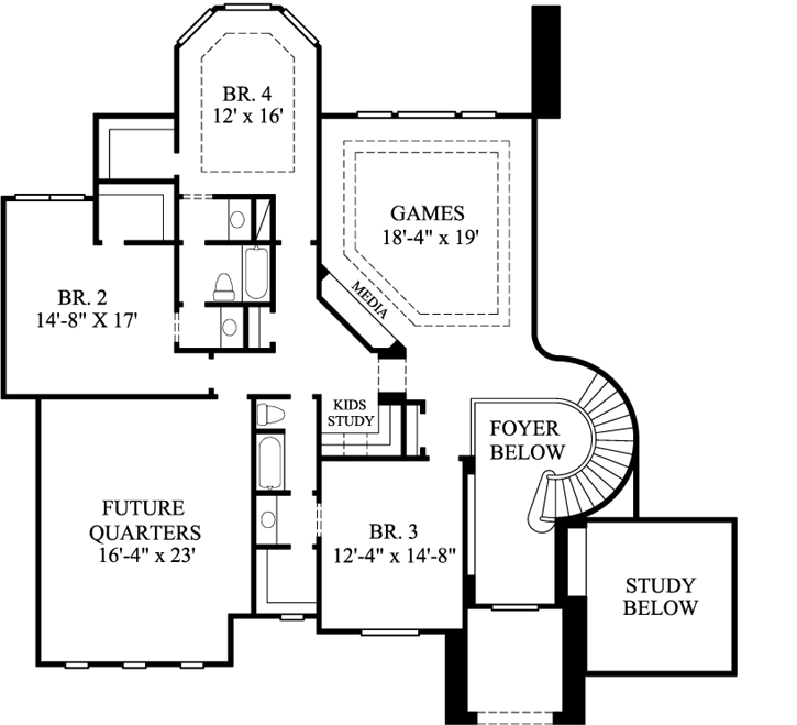 Upper/Second Floor Plan: 62-274