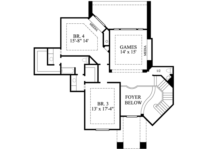 Upper/Second Floor Plan:62-280