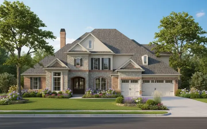 Traditional house plans 62-281 - front exterior, 4,075 sq ft, 4 bed, 4 bath house plans | Monster House Plans