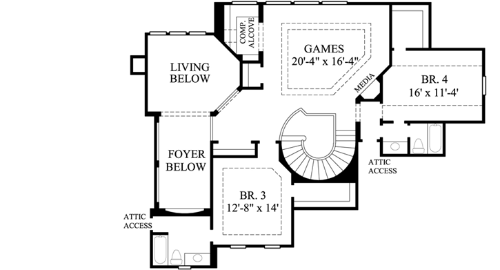 Upper/Second Floor Plan:62-281