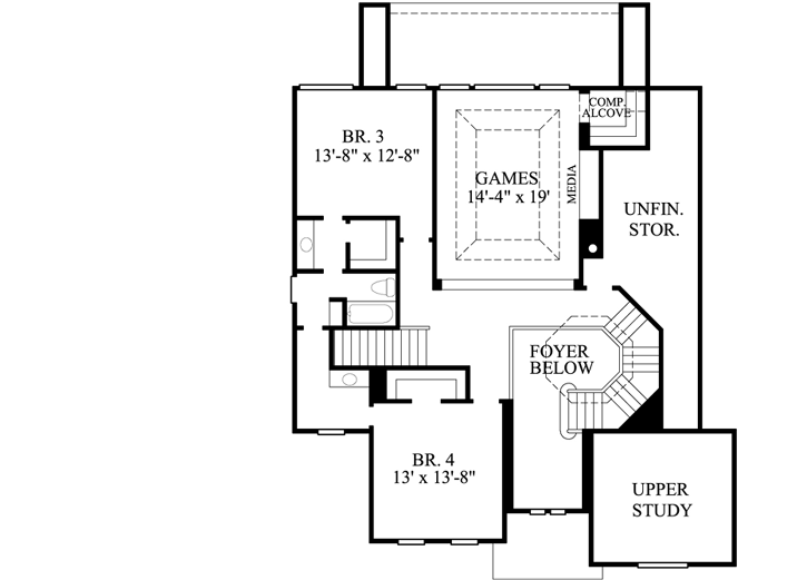 Upper/Second Floor Plan: 62-284