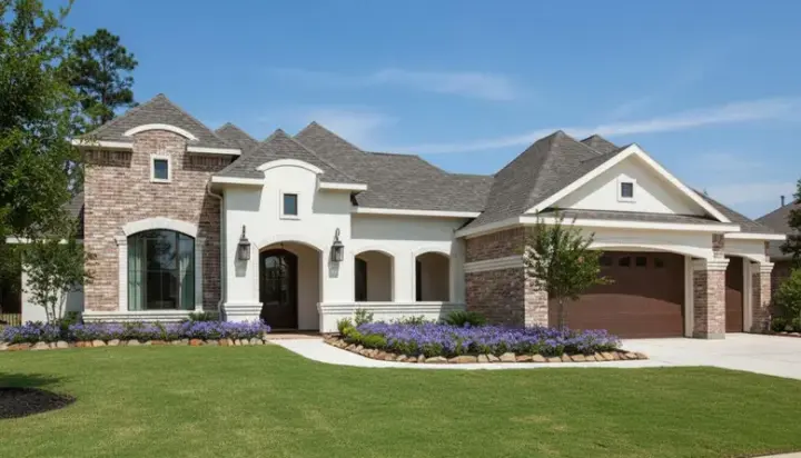 European house plans 62-285 - front exterior, 4,101 sq ft, 4 bed, 3 bath house plans | Monster House Plans