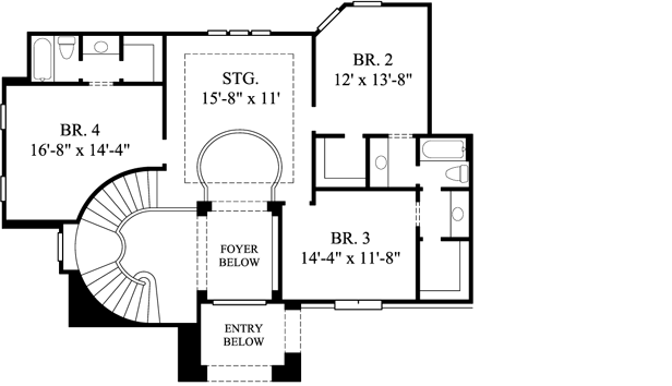Upper/Second Floor Plan: 62-286