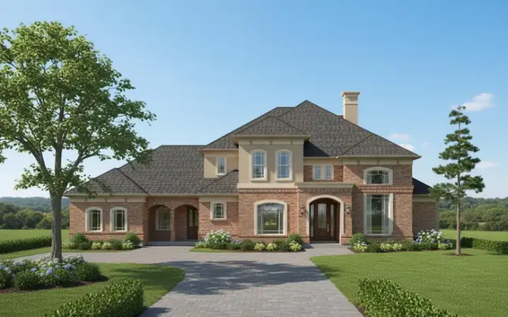 Mediterranean house plans 62-288 - front exterior, 4,117 sq ft, 4 bed, 3 bath house plans | Monster House Plans