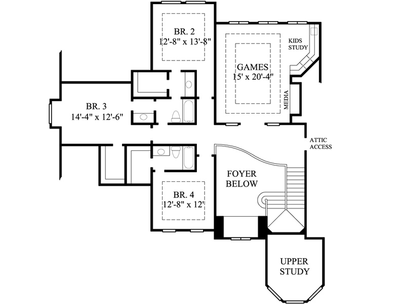 Upper/Second Floor Plan: 62-289
