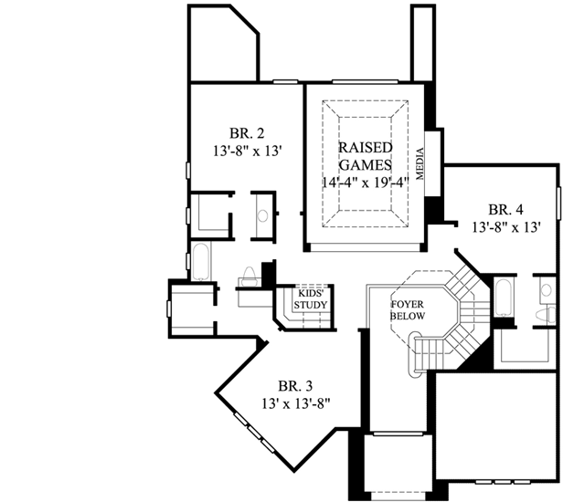 Upper/Second Floor Plan: 62-290