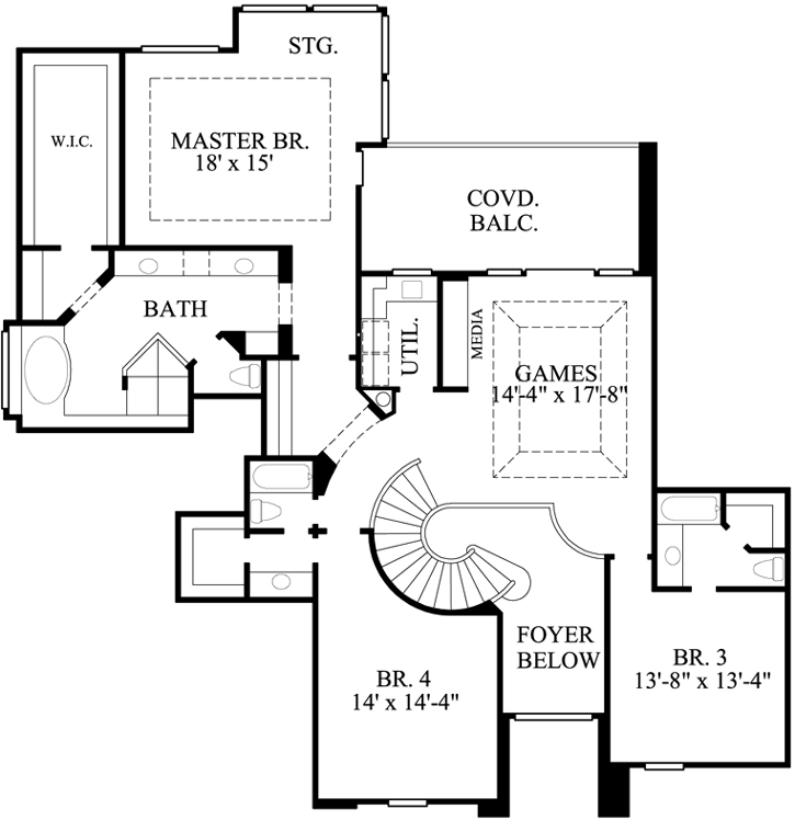 Upper/Second Floor Plan: 62-292