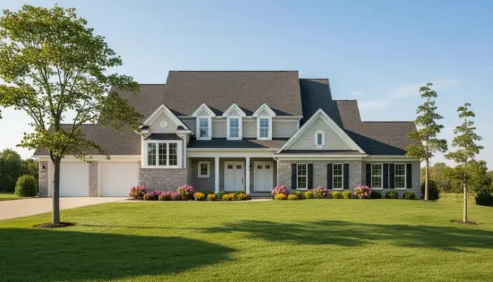 Country house plans 62-295 - front exterior, 4,156 sq ft, 4 bed, 3 bath house plans | Monster House Plans